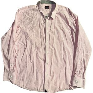 UNTUCKit Pink Striped Button Up Dress Shirt Men's‎ 3XL Untucked Fit